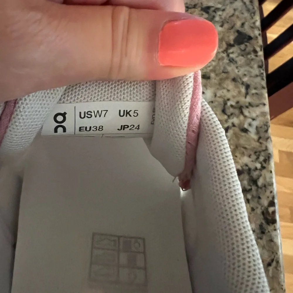 On Running Women's Sneakers - White, Pink, Blue - Picture 5 of 5